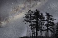 Pine Grove Milky Way, digital collage