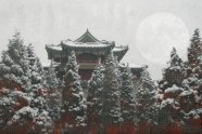 Winter Moon/Summer Palace, digital collage