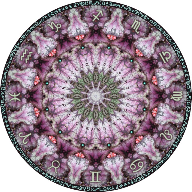 Rex Begonia Zodiac. botanical mandala