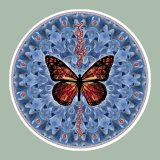 Blue Hydrangea Monarch, mandala art