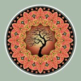 China Red Coleus Circle Monarch, mandala art