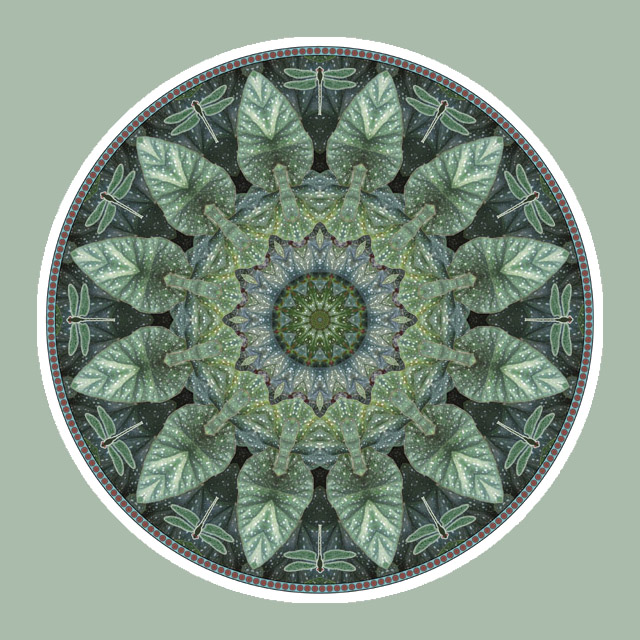 Dragonfly Flower, Mandala Art